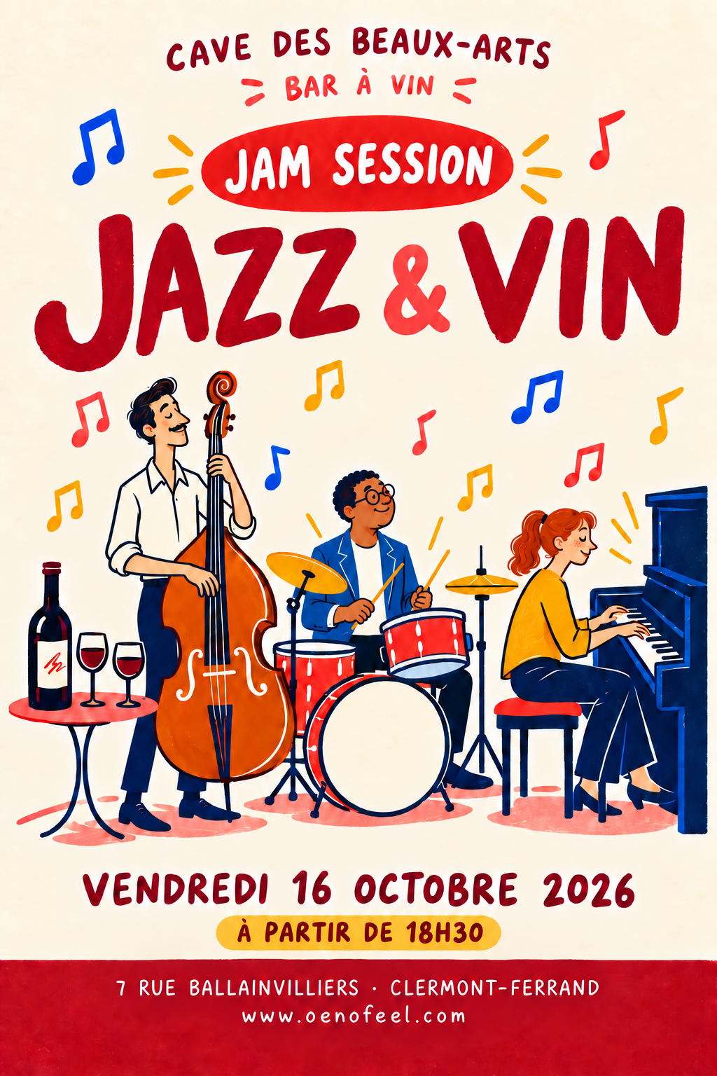 Réservation - Soirée JAZZ à la Cave des Beaux-Arts