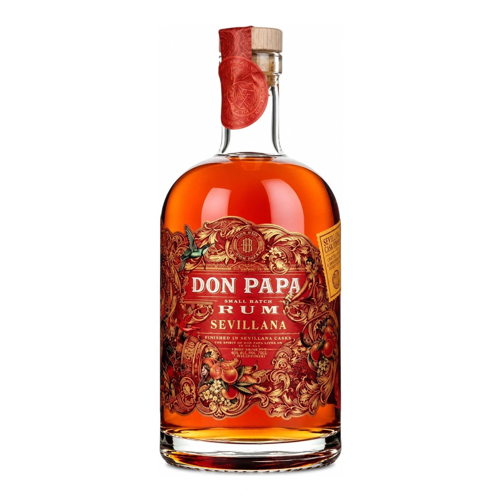 Bouteille de rhum Don Papa Sevillana 70 cl des Philippines, édition aux notes d'orange confite et d'épices