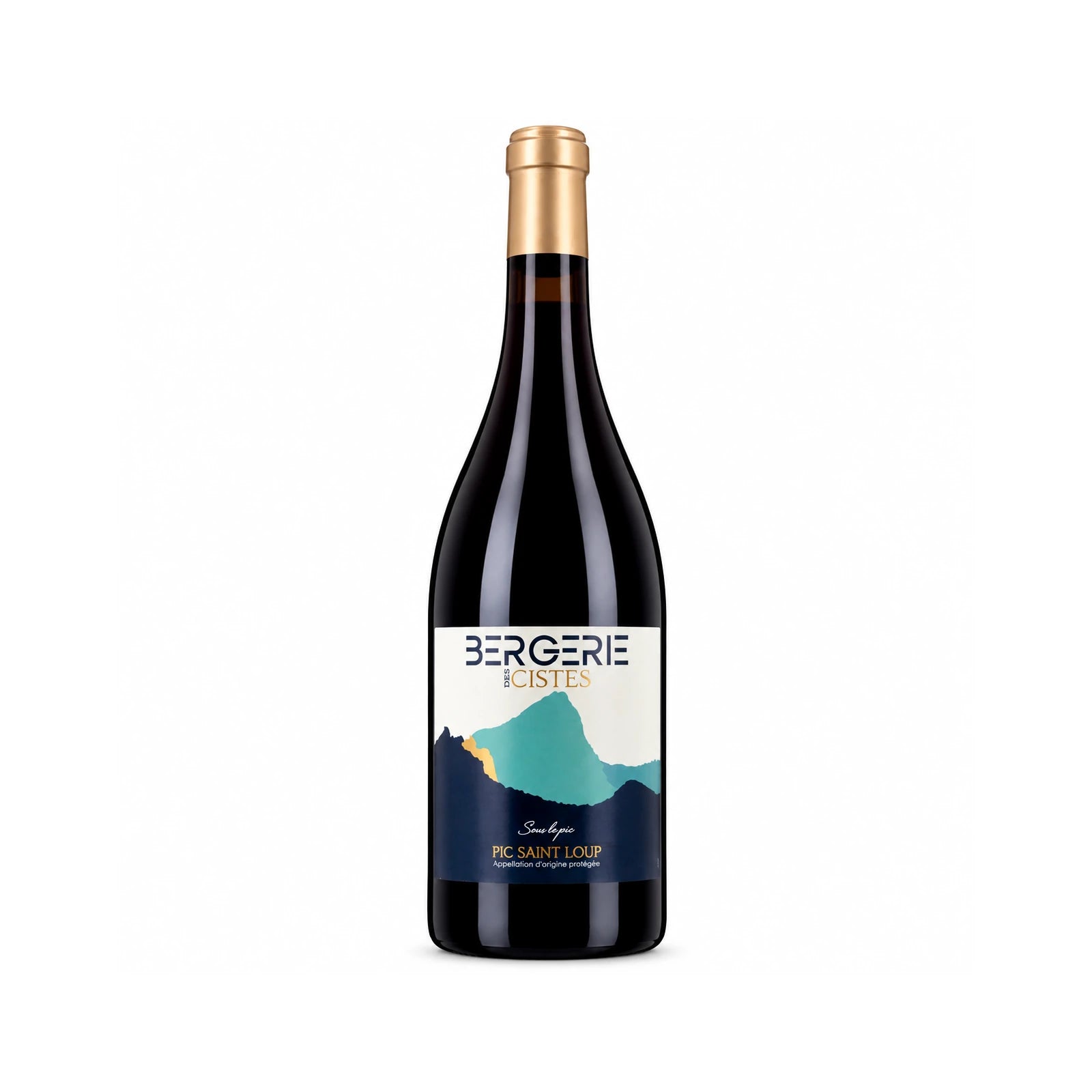 Bouteille de vin rouge Sous le Pic de la Bergerie des Cistes, AOP Pic Saint-Loup