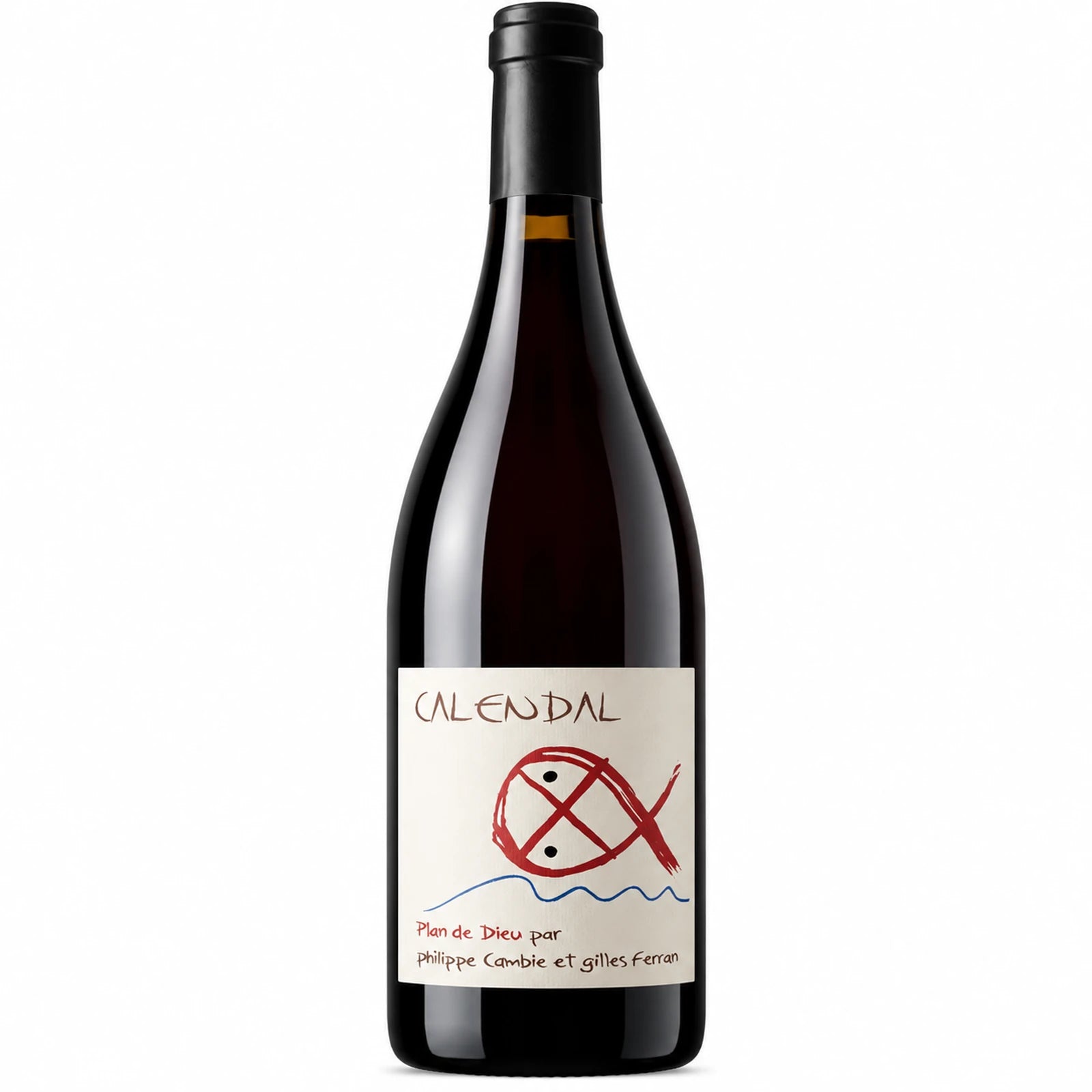 Bouteille de vin rouge Calendal, AOP Côtes du Rhône Villages Plan de Dieu