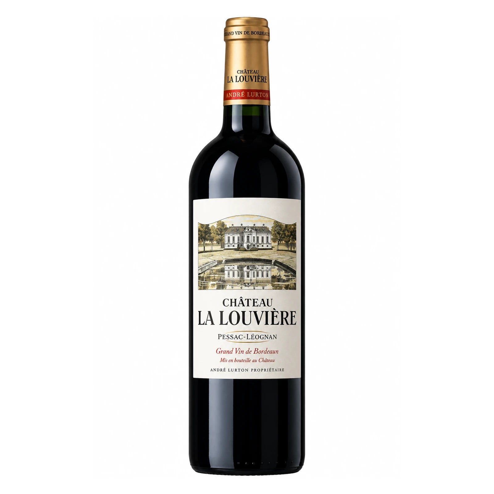 Bouteille de Château La Louvière, vin rouge AOC Pessac-Léognan de la Famille André Lurton