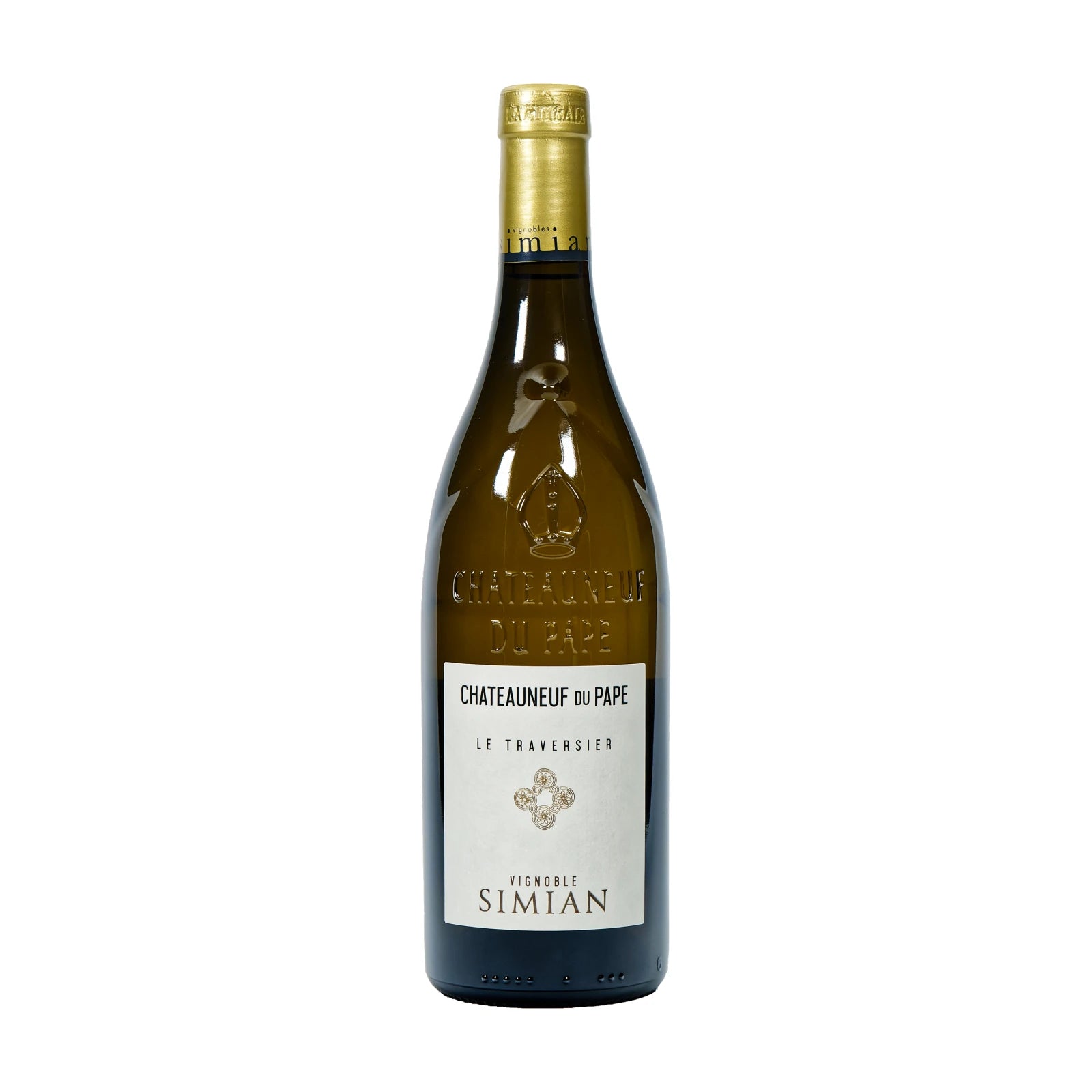 Bouteille de Châteauneuf-du-Pape blanc Le Traversier du Vignoble Simian