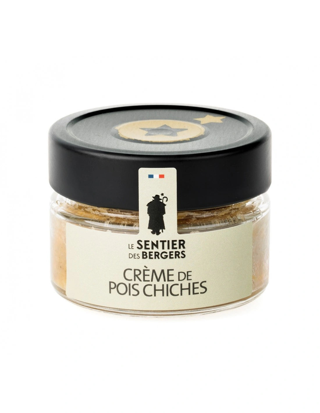 Crème de pois chiches Le Sentier des Bergers, tartinable artisanal provençal aux saveurs méditerranéennes.