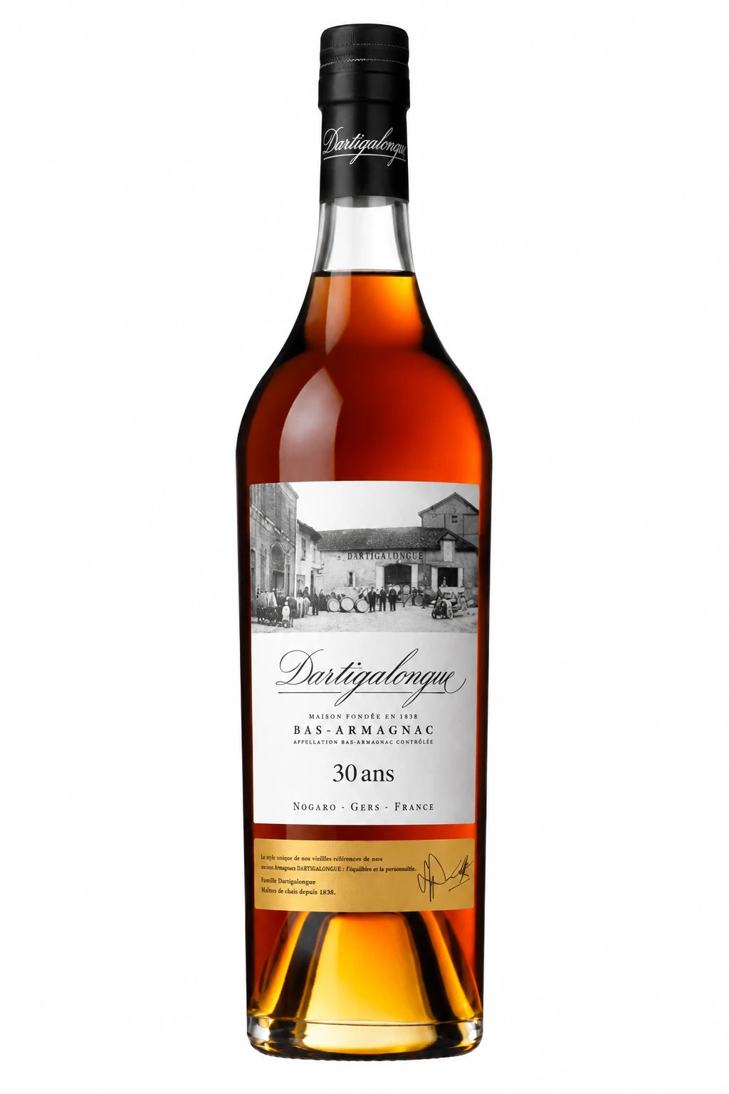 Bouteille de Bas-Armagnac Dartigalongue 30 ans – Armagnac du Gers vieilli en fûts de chêne