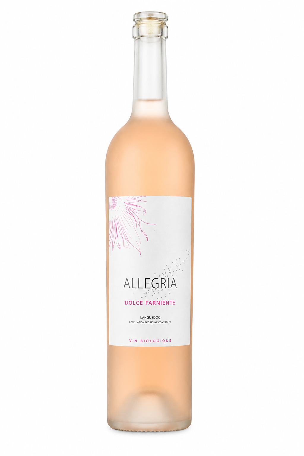 Bouteille de Dolce Farniente Rosé du Domaine Allegria – Vin rosé bio AOP Languedoc issu de Grenache et Syrah 🍷