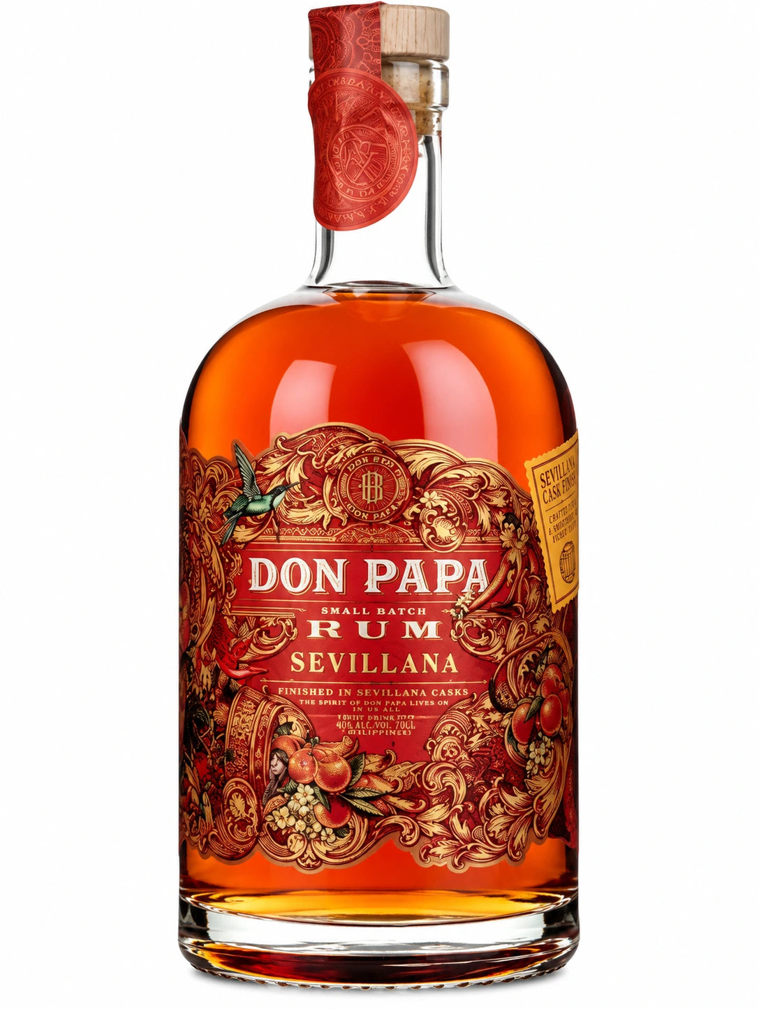 Bouteille de rhum Don Papa Sevillana – rhum des Philippines vieilli et affiné en fûts, 70 cl
