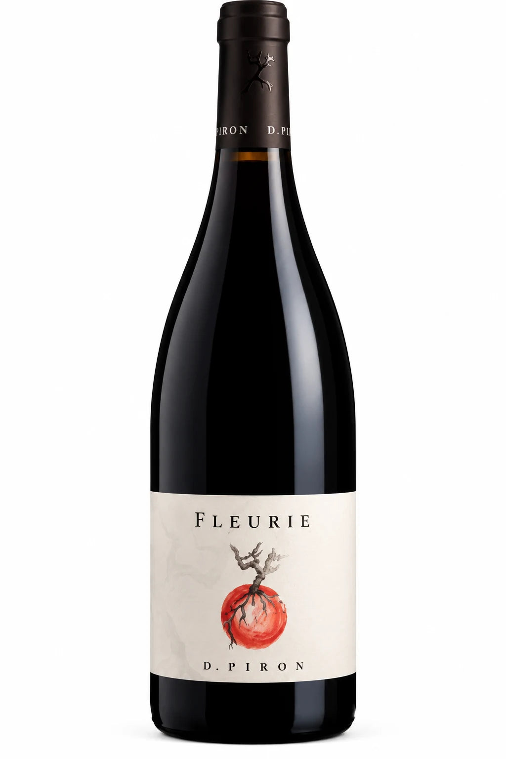 Bouteille de vin rouge Fleurie 2023 du Domaine Dominique Piron, AOP Fleurie, cépage Gamay, cru du Beaujolais