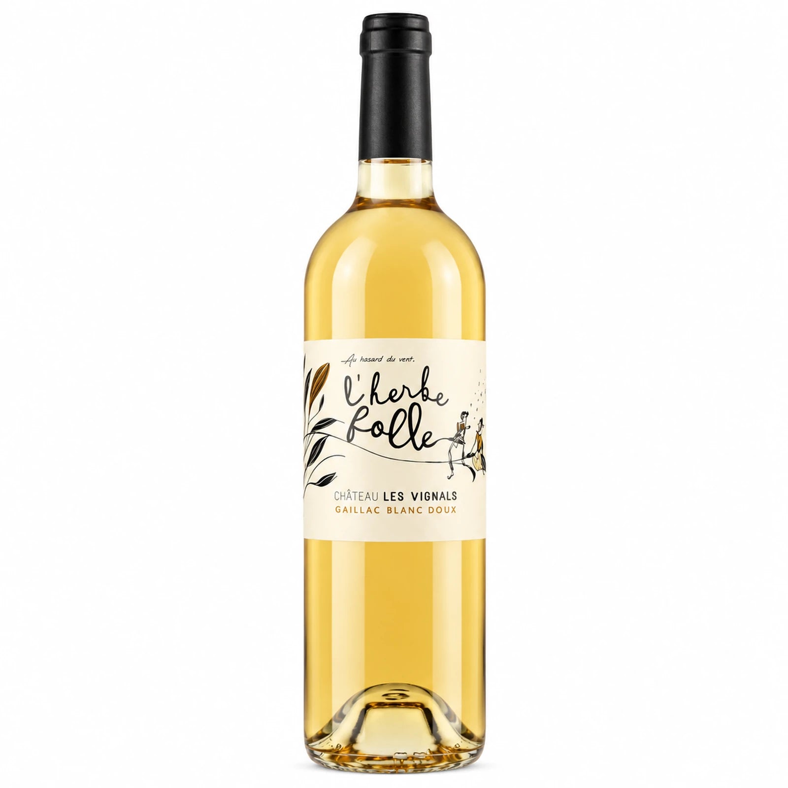 Bouteille de L’Herbe Folle Blanc Doux du Château Les Vignals, vin blanc doux AOP Gaillac