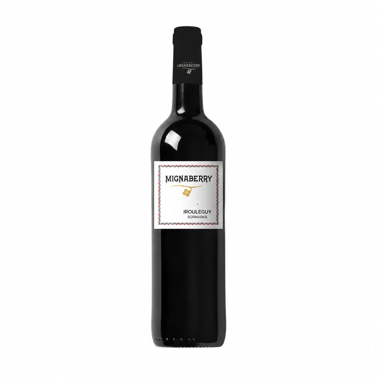 Bouteille de vin rouge Irouléguy Mignaberry.