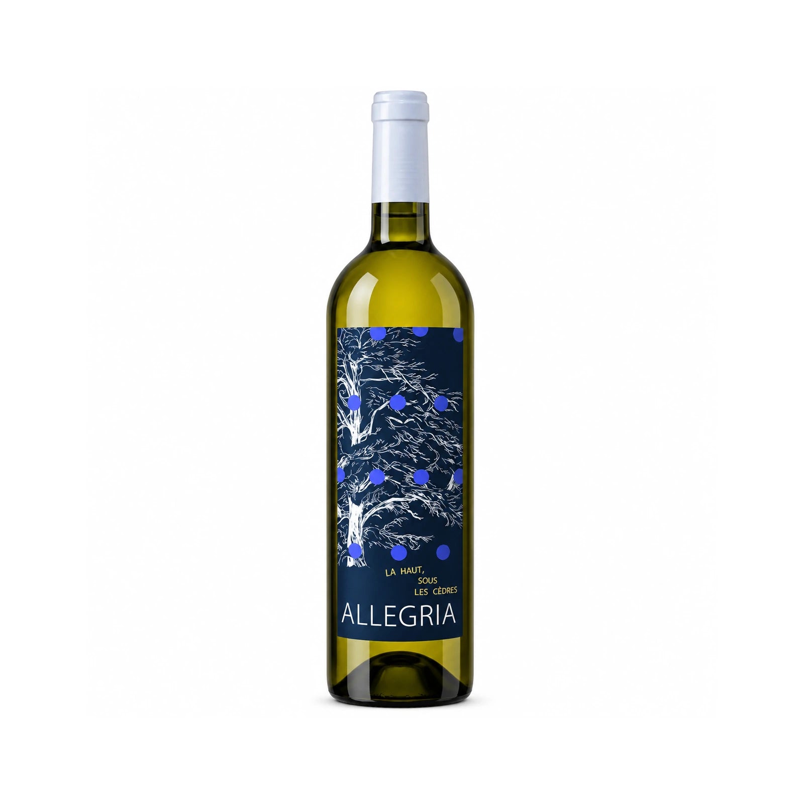 Bouteille de vin blanc Là-Haut sous les Cèdres du Domaine Allegria, 