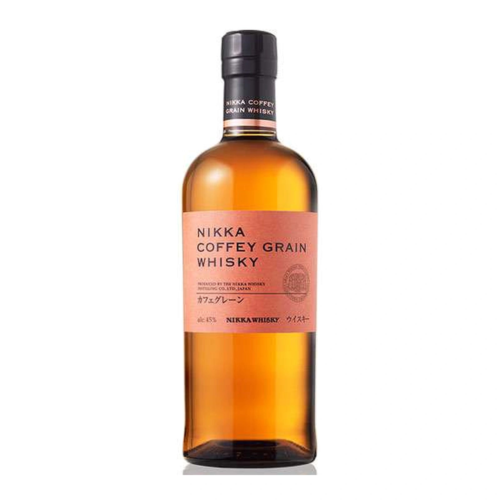 Bouteille de whisky Nikka Coffey Grain 70 cl, présentée de face sur fond blanc.