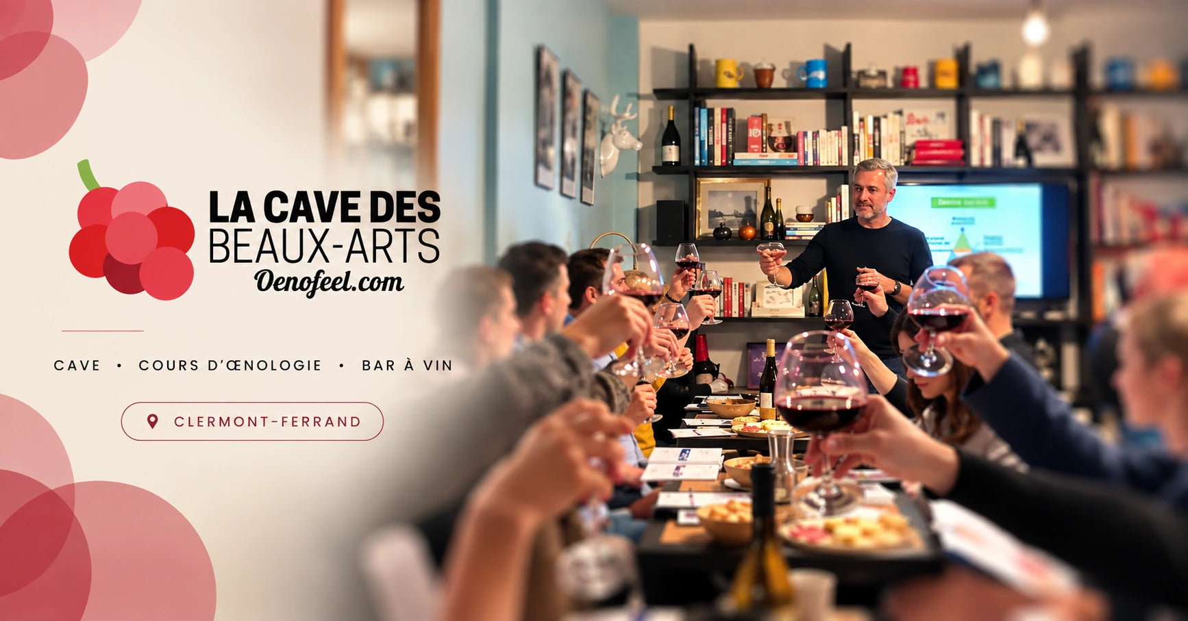 Visuel de présentation d’Oenofeel et de la Cave des Beaux-Arts