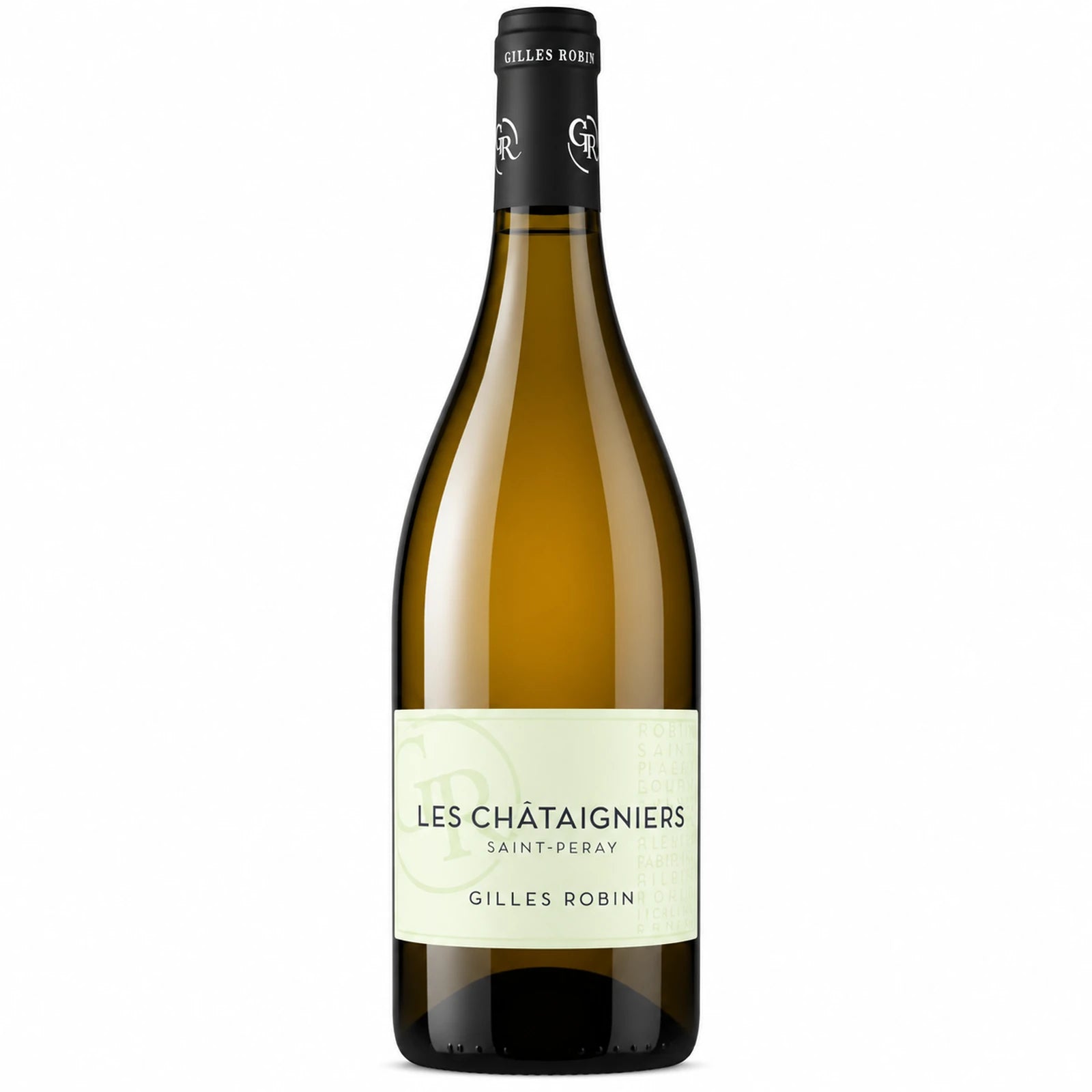 Bouteille de Saint-Péray blanc Les Châtaigniers du Domaine Gilles Robin, vin de la Vallée du Rhône élaboré à partir de Marsanne et Roussanne,