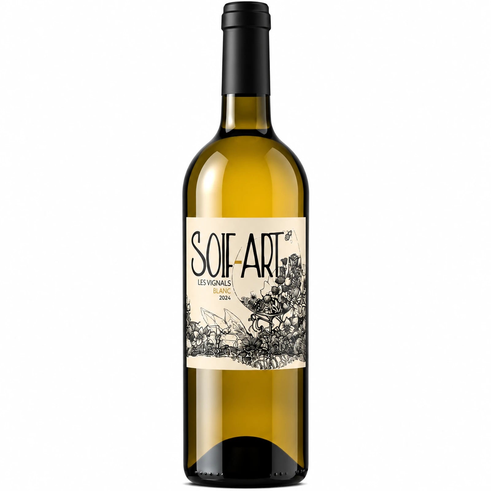 Bouteille de Soif'Art Blanc du Château Les Vignals, vin blanc bio IGP Côtes du Tarn